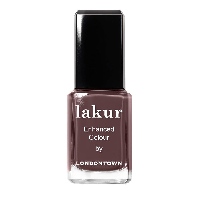 LONDONTOWN Chocolate Brown Glossy Nail Polish, Teak lakur, Vegan Chip-Resistant Long-Lasting Nail Lacquer, 40 fl oz