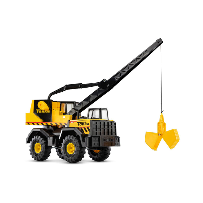 Tonka Steel Classics, Mighty Crane - Made With Steel and Sturdy Plastic, Big Construction Truck, Boys and Girls Ages 3+, Toddlers, Birthday Gift, Christmas, Holiday