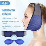 Hilph Face Ice Pack Wisdom Teeth Ice Pack Head Wrap for Jaw & Chin & Dental, Facial Ice Packs for Oral Surgery with 4 Hot Cold Packs for TMJ, Teeth Removed, Dental Implants, TMJ Pain (Gray)