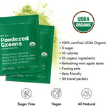 TRULEAN Everyday Greens - Organic Powdered Vegetable Superfood Supplement - Vegan, Spriulina, Wheat Grass, Chlorella - Vegan, Gluten Free, Zero Sugar - Mint Apple Flavor - 30 Packets