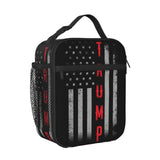 PrelerDIY Grunge American Flag Trump Lunch Box - Insulated Lunch Bags for Women/Men/Girls/Boys Detachable Handle Lunchbox Meal Tote Bag