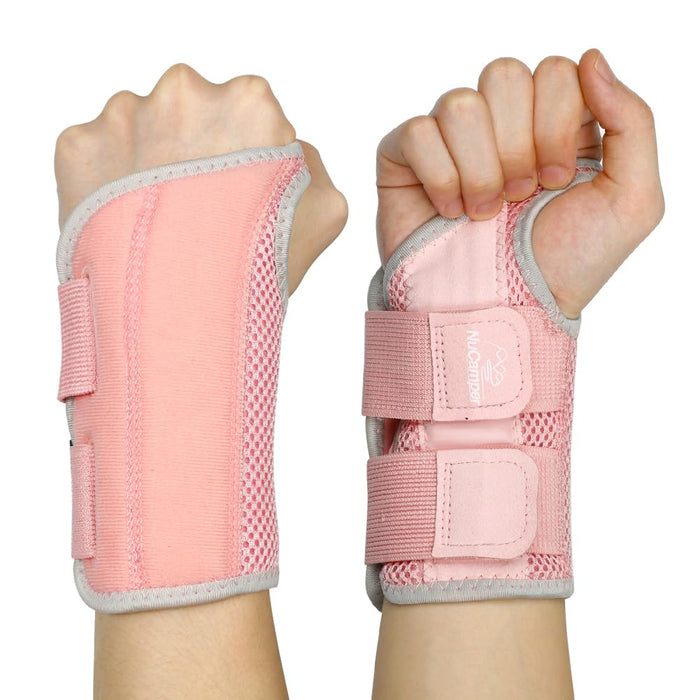 NuCamper Wrist Brace Carpal Tunnel Right Left Hand for Men Women, Night Wrist Sleep Supports Splints Arm Stabilizer with Compression Sleeve Adjustable Straps,for Tendonitis Arthritis Pain Relief