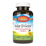 Carlson - Solar D Gems, Vitamin D3 and Omega-3 Supplement, 6000 IU (150 mcg) Vitamin D3, 115 mg Omega-3s EPA and DHA Supplement, Wild Caught, Sustainably Sourced, Lemon, 120 Softgels