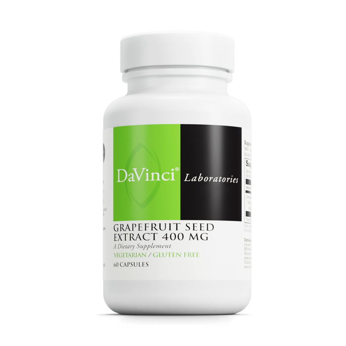 DAVINCI Labs Grapefruit Seed Extract 400 mg - Supports GI & Digestive Gut Health - Gluten Free, Vegetarian - 60 Capsules (30-Day Supply)