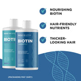 Volumizing Biotin Shampoo and Conditioner Set - Sulfate Free Shampoo and Conditioner for Dry Damaged Hair Care - Thinning Hair Shampoo and Conditioner with Nourishing Biotin and Rosemary Oil