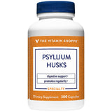 The Vitamin Shoppe Psyllium Husks – Plantago Ovata Fiber Supplement That Supports Regularity & Healthy Cholesterol, 840 mg per Serving - Gluten Free (300 Capsules)