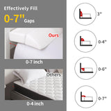 MABOZOO Pillow Wedge for Headboard Gap,Bed Gap Filler Queen Size,Foldable Bed Wedge Pillow for Headboard,White Bed Wedge Gap Filler,Foam Mattress Gap Filler,60"x6"x6"