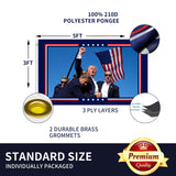 3 Ply Trump Flag Super Tough Ultra-Thick Double Sided 3x5 Outdoor Flags, Long Lasting, Fade Resistant 210D Polyester Pongee Flag