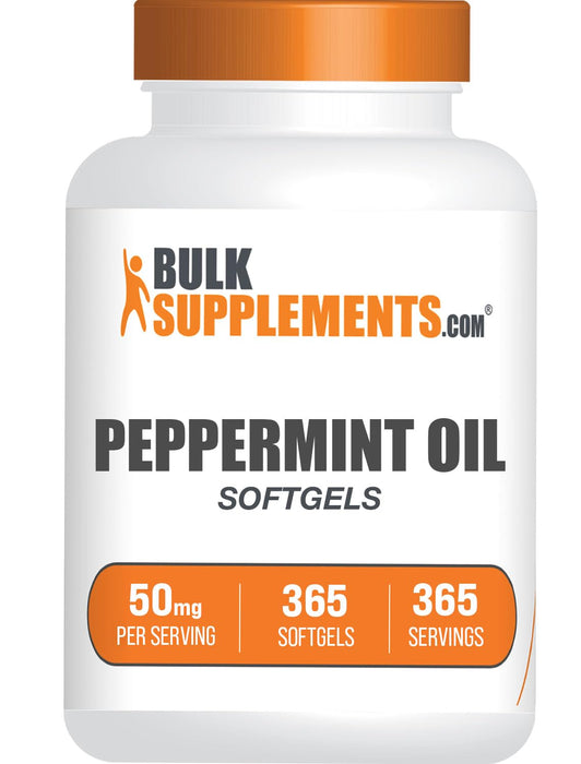 BulkSupplements.com Peppermint Oil Softgels - Peppermint Supplement, Peppermint Oil Pills, Peppermint Oil Capsules - Peppermint Pills for Digestion, 1 Softgel per Serving, 365 Softgels