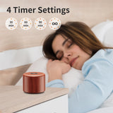 Portable Sound Machine White Noise Machine with 30 Soothing Sounds Travel Sleep Brown Noise Machine for Adults Kids Baby Rechargeable Loud Speaker Noise Canceling Machine for Office Privacy Wooden