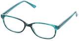 Sofia Vergara x Foster Grant Women's Alicia Reading Glasses Rectangular, Crystal Teal, 50 mm  (+ 2.75)