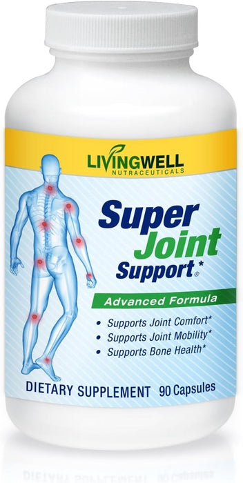 SUPER JOINT SUPPORT Glucosamine, Collagen, MSM & Chondroitin Joint Support Supplement for Joint Relief, Health & Comfort Perfect for achy Knees and Hands. 90 Count