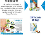 FuXion Thermo T3,Delicious Lemon Tea Flavor(Thermo TT3, 28 Sachets)