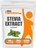 BulkSupplements.com Stevia Extract Powder - Sugar Substitutes - Pure Stevia Powder - Sugar Alternative - Zero Calorie Sweetener - Keto Sweetener - Sugar Substitute for Baking (250 Grams - 8.8 oz)