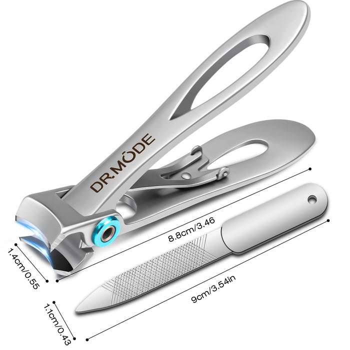 Nail Clippers for Men Thick Nails -DRMODE Heavy Duty Large Toenail Clippers for Thick Nails with Wide Jaw Opening, Ultra Sharp Stainless Steel Finger Nail Clippers Cutter for Tough Nails,Seniors,Adult