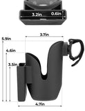 JOYTUTUS Cup Holder for Wheelchair, 2 in 1 Water Bottle Holder and Phone Bracket, Universal Drink Cup Holder for Walker, Rollator, Stroller, Scooter