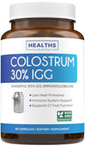 Colostrum 1,000mg (Non-GMO) 30% IgG Immunoglobulins - Immune System Support, Gut Health & Respiratory Health Supplement - Low Heat Processed Bovine Colostrum - 60 Capsules - No Powder or Pills