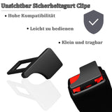 2 Stück Auto Gurtschloss, Unsichtbar Sicherheitsgurt Clips, Auto Sicherheitsgurtschnalle Clip für die meisten Autos und LKWs Autoteile, Schwarz