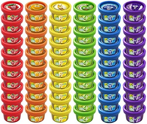 Crayola Dough - Silly Scents | 60x1oz Scented Play Dough Party Pack | 60 Modeling Compound Tubs | 6 Colors & Scents | Christmas Party Favors for Kids | Christmas Stocking Stuffers | Classroom Gifts