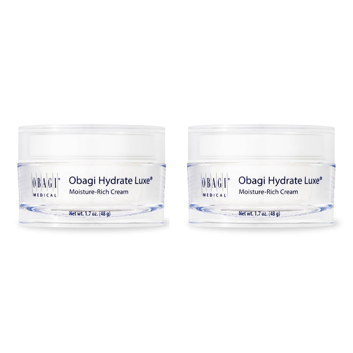 Obagi Hydrate Luxe Ultra-Rich Facial Moisturizer – Non-Comedogenic with Tara Seed Extract and Shea Butter – Intensive Night Face Cream for Dry, Sensitive or Aging Skin – Two Pack, 2 * 1.7 oz