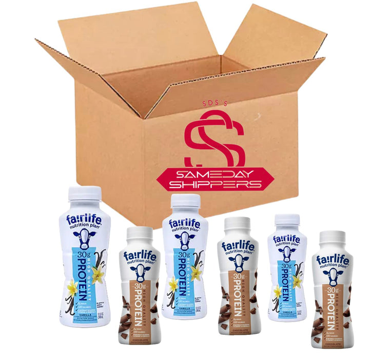 Fairlife Nutrition Plan High Protein Shake Variety Pack | VANILLA & CHOCOLATE- (3 Pack Each) | - 11.5 Fl Oz (6 Pack)