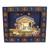 Kurt Adler J3767 Wooden Nativity Advent Calendar With 24 Magnetic Piece