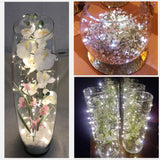 SOCO 16 Pack White Fairy Lights Battery Operated, 10ft 30 Led Mason Jar Lights,Waterproof Firefly Lights, Silver Wire Mini String Lights for Crafts Bottle Vase Centerpieces Flower Christmas Decoration