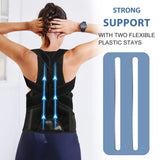 ABACKH Back Brace Posture Corrector for Women and Men - Adjustable Posture Back Brace for Upper and Lower Back Pain Relief - Improve Back Posture and Lumbar Support,Large(Waist:32-36 Inches)