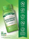 Magnesium Glycinate Capsules | 200mg | 60 Count | Chelated Superior Absorption Formula | Non-GMO & Gluten Free Supplement | by Nature's Truth (Pack of 2)