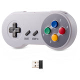 Retro Wireless USB Controller for SNES PC Games, 2.4G Rechargeable Classic SNES USB Game Pad Emulator Controller for Windows PC MAC,Raspberry PI