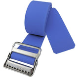 LAMBOX Vinyl Gait Belt-Easy Clean Walking Transfer Belt with Metal Buckle for Elderly Pediatric Caregiver Nurse Therapist (Blue, 60 inch)