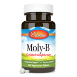 Carlson - Moly-B, Chelated Molybdenum Supplements, Metabolism Support & Enzyme Activation, Molybdenum Glycinate Chelate, 300 Vegetarian Tablets