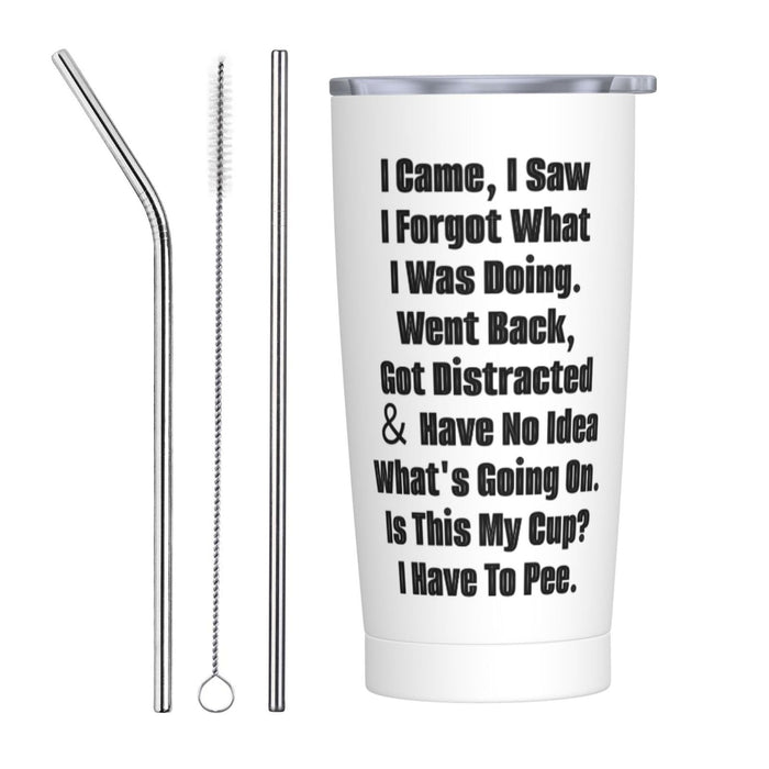 Adimidy Funny Senior Citizens I Came I Saw I Forgot What I Was Doing Tumbler - Funny Sarcastic gifts for Old People Elderly Mom Grandma For Mothers Day Gifts White 20 OZ tumbler