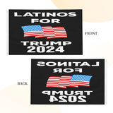 HUIHUANGm Trump-2024 Flag Latinos-For-Trump Flag 3x5 Ft Flag Outdoor Flag Home Flag Garden Decor Flag With Brass Grommets