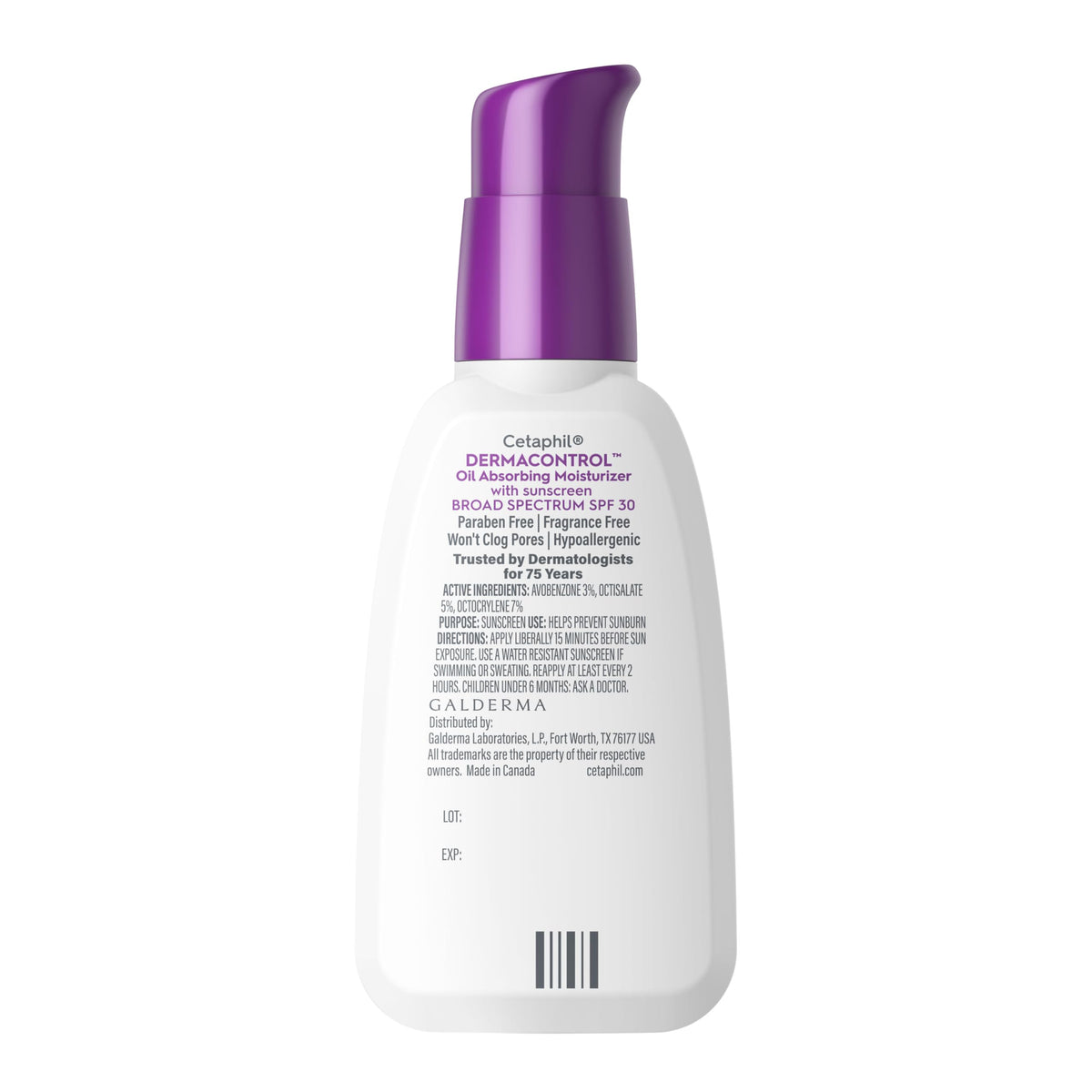 Cetaphil DermaControl Oil Absorbing Moisturizer with SPF 30, For Sensi