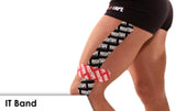 RockTape Kinesiology Tape, 10" Pre-Cut Strips, 20 Per Pack, Black