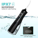 Water Flosser,Water Flosser Cordless,Uthvouxy Portable Dental Flossers with 4 Modes 5 Tips,Dental Care,Waterproof Oral Irrigator Rechargeable Powerful Teeth Oral Cleaner for Home & Travel-Black