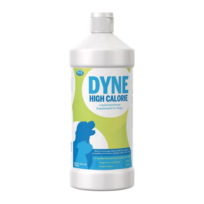 Pet-Ag Dyne High Calorie Liquid Nutritional Supplement for Dogs & Puppies 8 Weeks and Older - 32 oz - Supports Performance and Endurance - Sweet Vanilla Flavor