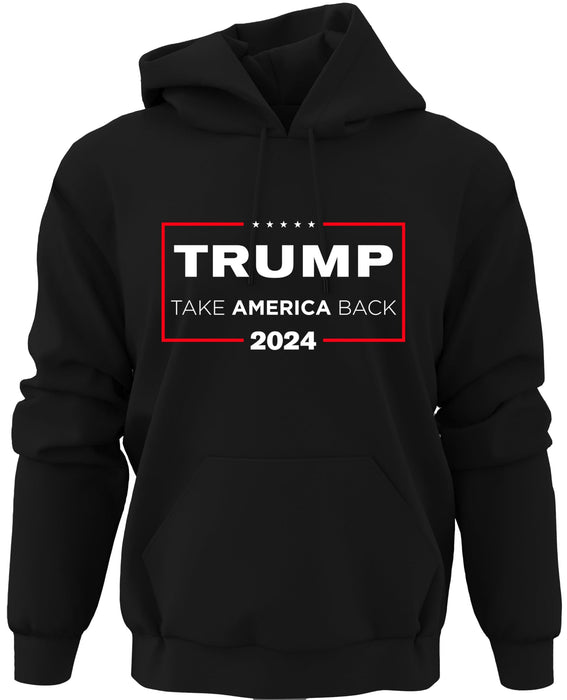 GunShowTees Take America Back Trump 2024 Hoodie Sweatshirt, Small, Hoodie