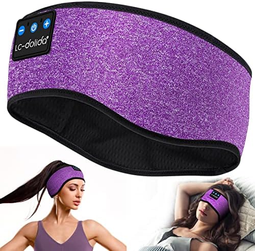 LC-dolida Sleep Headphones Bluetooth Headphones, Sleep with Bluetooth Headphones Sleep Headphone Bluetooth with Thin Speaker Handsfree Gadgets Best Gift Ideas