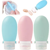 TAYOTTE Travel Bottle, Travel Convenience Goods, Shampoo Bottle, Travel Set, Refill Bottle, Travel Goods, Clear Pouch, 2.4 fl oz (60 ml) Set of 3, Includes Leak-proof Band)