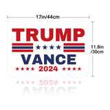 QSUM Trump Vance 2024 Magnet Sticker, 17"*11" Large Size Trump Vance Magnet Large Bumper Sticker for Car with UV Printing, Strong Adhesive Magnet and Vivid Color