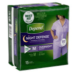 Medium Overnight Depends Women - Night Defense Incontinence Underwear, Purple