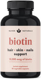 Hair Vitamins - Biotin 10000mcg with Vitamins & Adaptogens for Hair Growth, Hair Care, Hair Skin and Nails, Hair Skin and Nails Vitamins, Biotin Supplement, Hair Growth Vitamins, Biotin - 60 Capsules