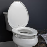 Bemis Assurance 3" Raised Toilet Seat for Seniors, Clean Shield Guard, Secure Hinges, Elongated, White