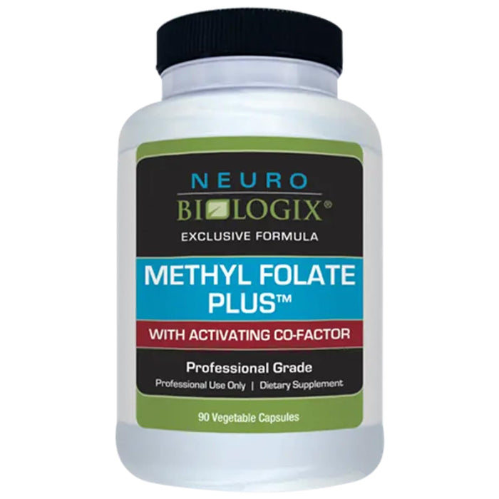 Neuro biologix Methyl Folate Plus - Enhanced Methylation Support Supplement with Methylated Folate, B2, B3, and Folinic Acid - Stimulates Heart, Nervous System and Improved Immunity, 90 Capsules