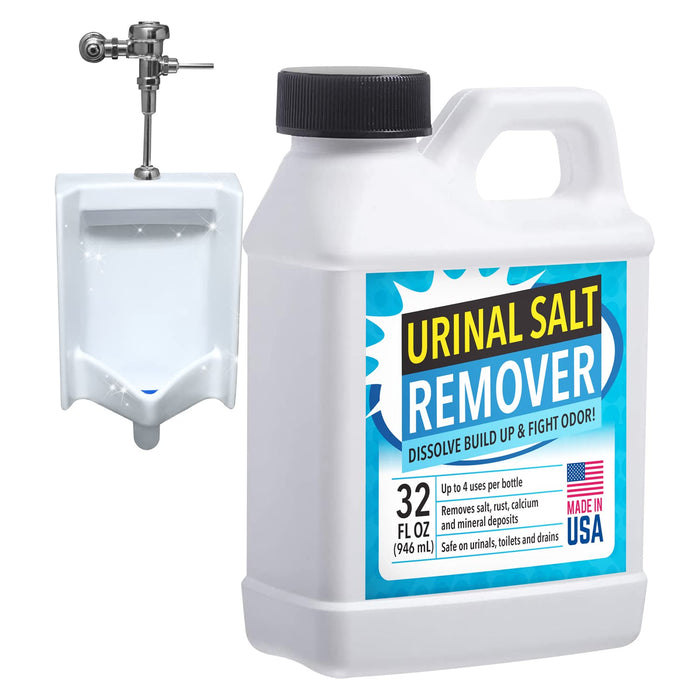 IMPRESA Urinal Salt Cleaner - Odor-Eliminating Urinal Cleaner - Plumbing-Safe Pipe Cleaner for Rust - Drain Calcium Remover - Lime, Mineral & Calcium Deposit Remover - Rust Remover for Metal - 32oz