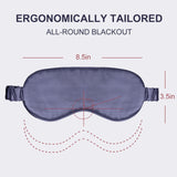 Silk Sleep Mask Eye Mask Blindfold with Double Layer Silk Filling and Elastic Strap for Full Night's Sleep, Travel and Nap, Soft Eye Cover Eyeshade with Luxury Bag and Ear Plugs by OLESILK (Charcoal)