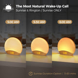 HOUSBAY Sunrise Alarm Clock Sound Machine, Wake Up Light- Soothing Sleep Sounds, Gentle Sunrise Alarm, Dimmable Night Light, Digital Clock & White Noise for Sleeping, Bedroom (Full Wooden Tone)