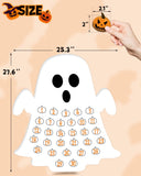 Sinasasspel Halloween Countdown Calendar Advent Calendar for 30 Days Ghost Paper Poster Pumpkin Sealing Stickers Halloween Decor for Home Classroom Office Wall Gift Idea